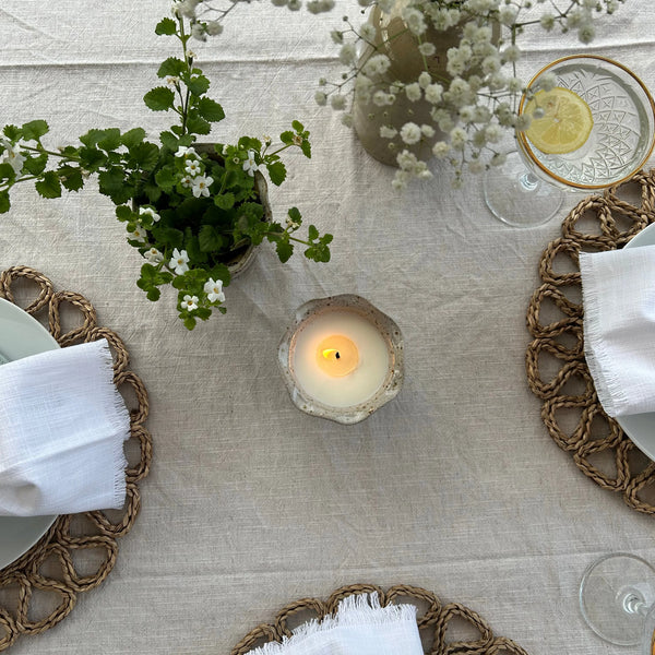 Scalloped garden Candle