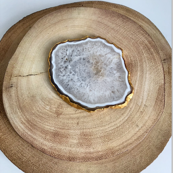 Agate Crystal Candle Coasters