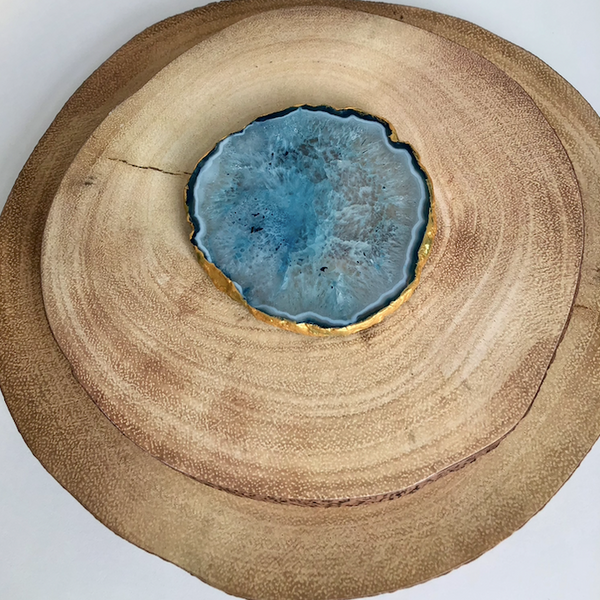 Agate Crystal Candle Coasters