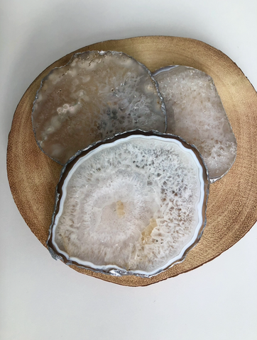 Agate Crystal Candle Coasters